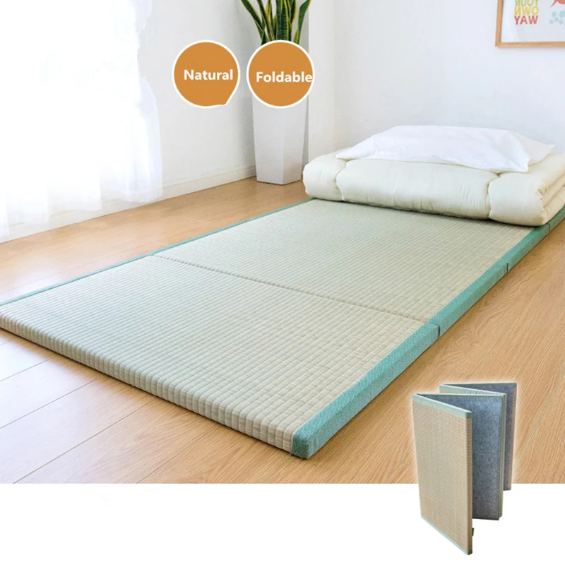 Tatami Mat Rush - Natural Rushes Foldable Tatami Sleeping Mattress