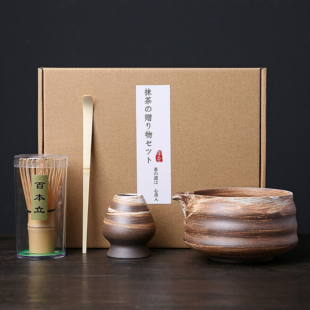 4PCS New Bamboo Ceramic Japane - đánh giá và giá Bamboo Whisk Chasen