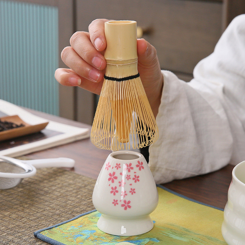 Japanese Ceramic Matcha Green  - đánh giá và giá Bamboo Whisk Chasen