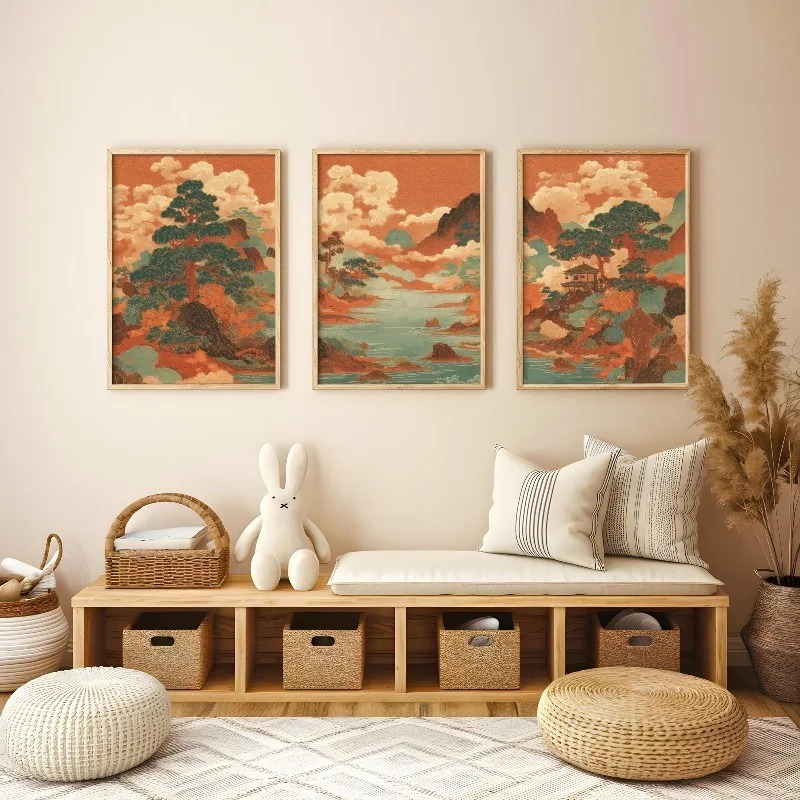 3Pcs Vintage Japanese Ukiyo-e  - đánh giá và giá Japanese Living Lifestyle