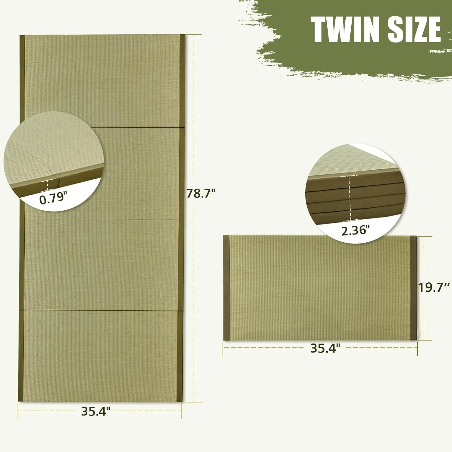 Japanese Tatami Mat, Folding I - đánh giá và giá Tatami Mat Rush