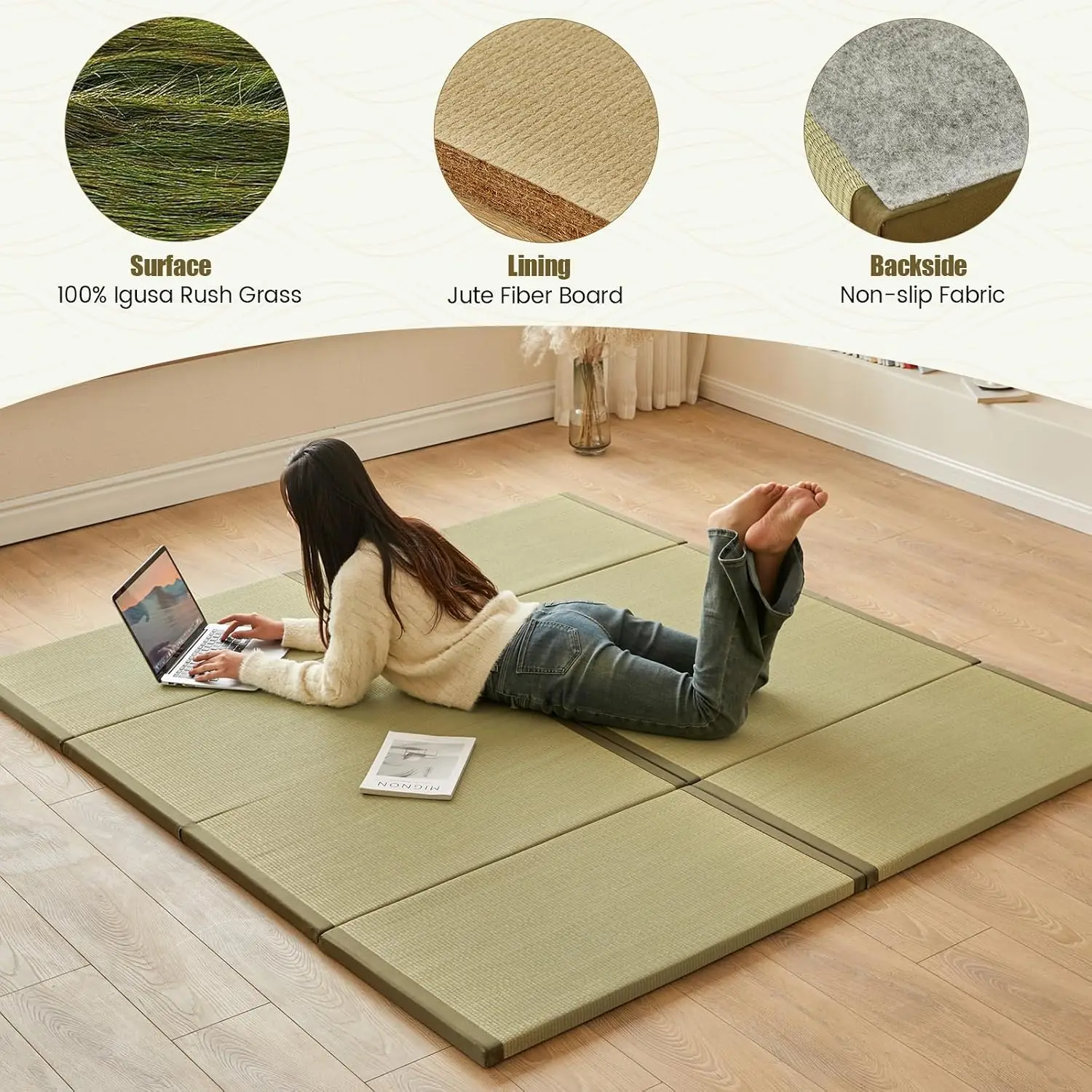 Japanese Tatami Mat, Folding I - đánh giá và giá Tatami Mat Rush